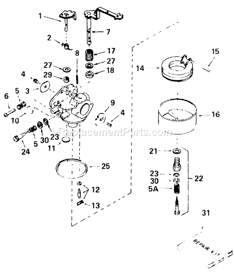 Page D Diagram and Parts List for 8648-1  Briggs and Stratton Generator